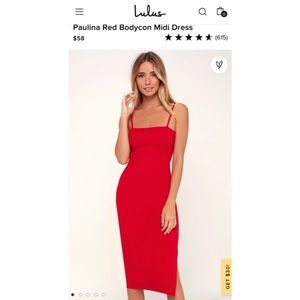 Red spaghetti strap dress
